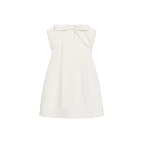 ZARA White Oyster Women's Sleeveless Dresses ZARA Белые устричные женские платья без рукавов