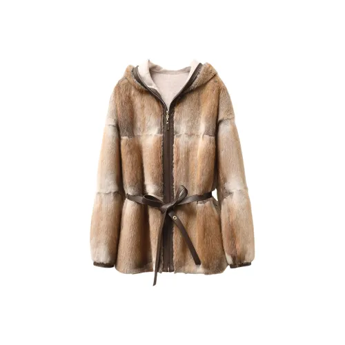 MARCYMARNY Светло-золотой Женские Меховые изделия