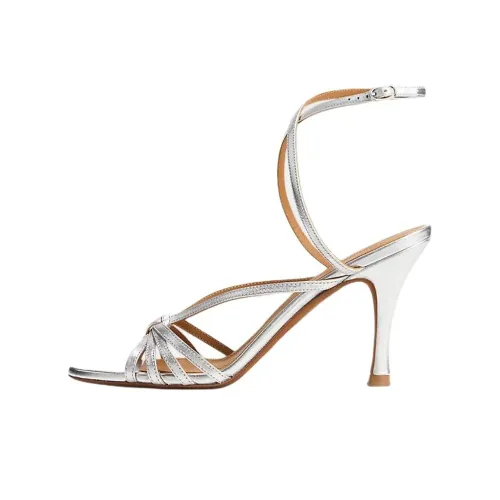 Polo Ralph Lauren One Ремень Сандалии 8,5 см Женские Серебряные