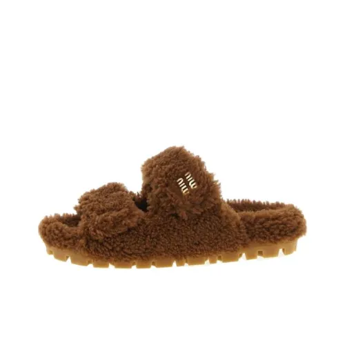 MIU MIU Слипоны Женские Коричневый