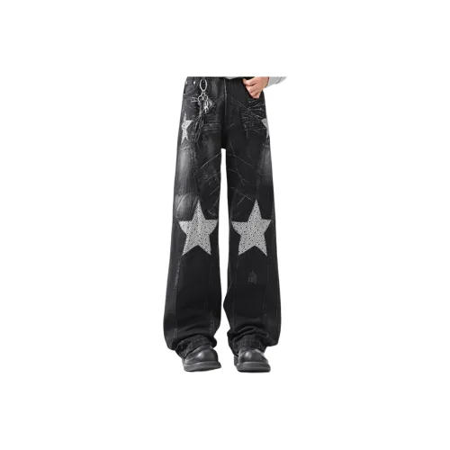 NVRFRGT Черные Унисекс Джинсы