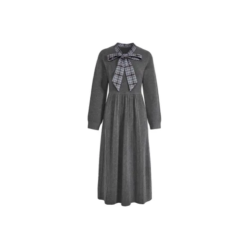 KUOSE Длинное платье с длинными рукавами женское