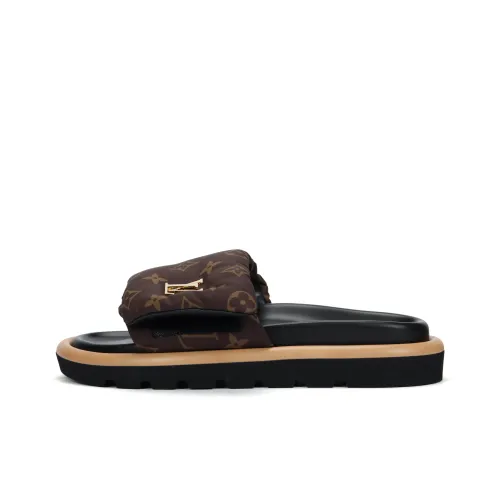 LOUIS VUITTON Pool Pillow Comfort Слипоны Женские Коричнево-черный