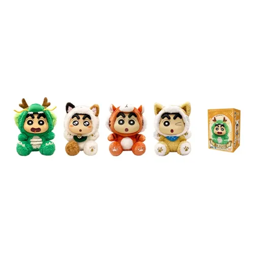 Spiritual Creations X Crayon Shinchan Синносукэ Нохара Винил Плюшевый Слепые коробки Один Mystery Коробка Целая коробка 4 шт