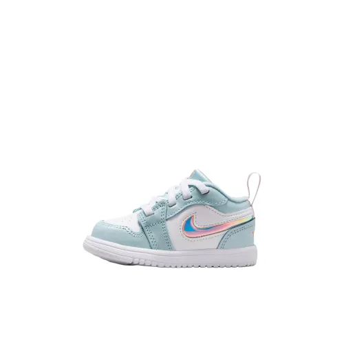 Jordan 1 Low Топ Обувь для малышей Океанский синий Infant And Toddler