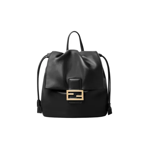 FENDI Рюкзак из коровьей кожи стандартный унисекс черный