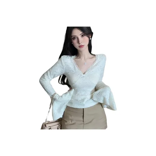 FINDSME GAGA Экрю Женская Трикотажная