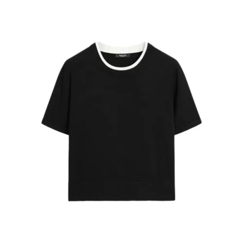 Massimo Dutti Черные Женские T-рубашки