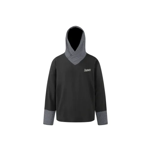 SANTASTIC Темно-серый с съемным логотипом бренда логотип на груди унисекс свитшоты