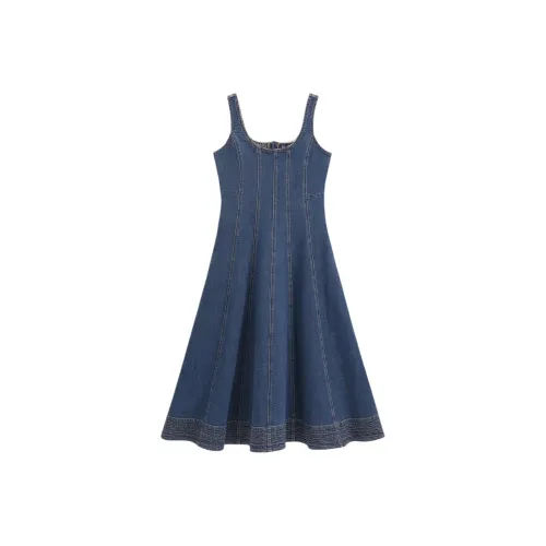 GAP Средняя стирка Женские Платья без рукавов