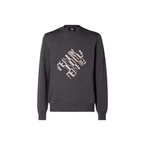 FENDI Серые Мужские Свитера