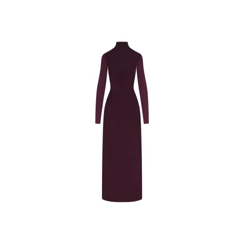 NAKED WARDROBE Масло Водолазка Maxi Dress Длинный рукав Платье Женские