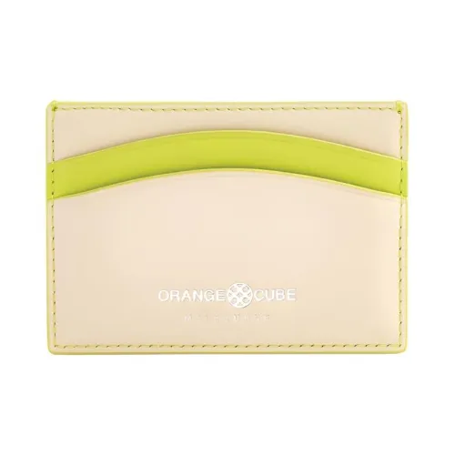 ORANGE CUBE GRAIN LEATHER Держатель для карт Унисекс Light Green