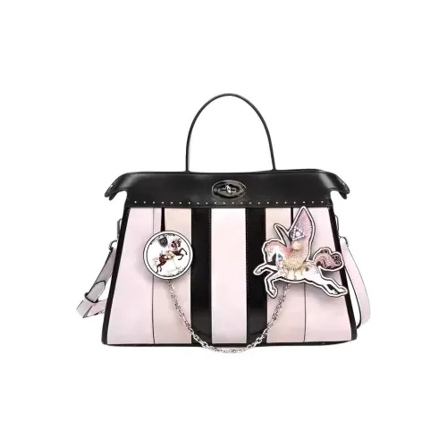 Anthracene Воловья кожа Пэчворк Холст Сумка через плечо Сумка Женская Многоцветная