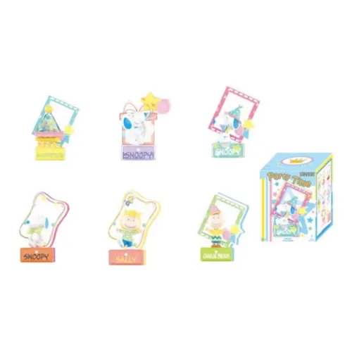 Miniso Snoopy Вечеринка Тема Коллекция Слепые Коробки Один Mystery Коробка Полная Коробка 6 Упаковок