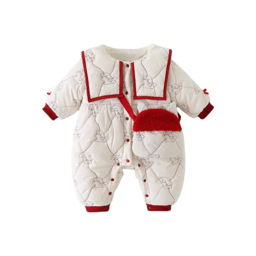 XiaoJinBu Экрю Малыш Комбинезоны Ползунки