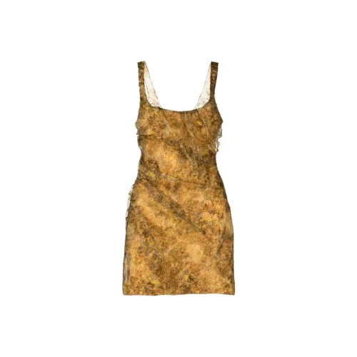 COLLINA STRADA Без рукавов Платье Женское Гаванский Коричневый