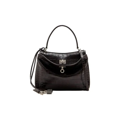 Balenciaga Rodeo Лакированная кожа Сумка Мини Женская Коричневая