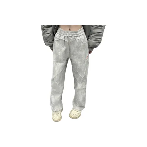 XUBAIHUO Серый Белый Унисекс Повседневные Штаны