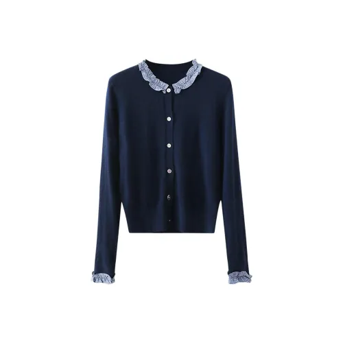 XIMENG Темно-синий синий женский трикотаж