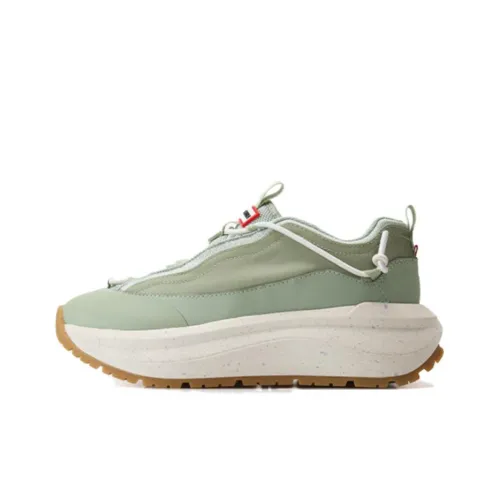 HUNTER Низкий Топ Повседневная Обувь Унисекс Белый Зеленый