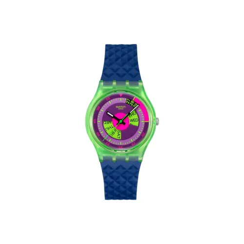Swatch Quartz Механизм Женские часы 34 мм Фиолетовый