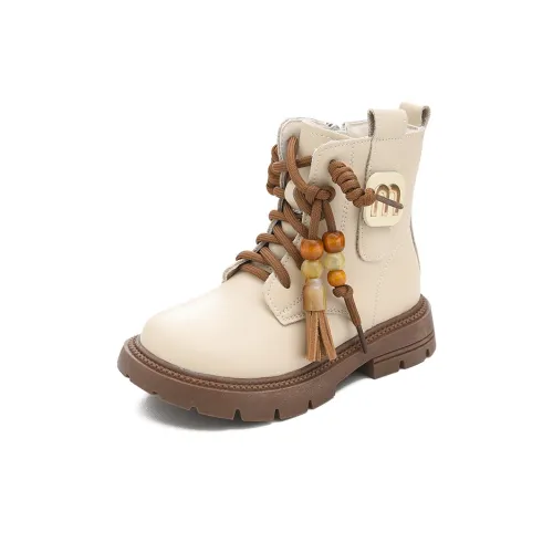 Budding Slip-resistant Abrasion-resistant Thermal MID Top LEATHER BOOTS Детский
