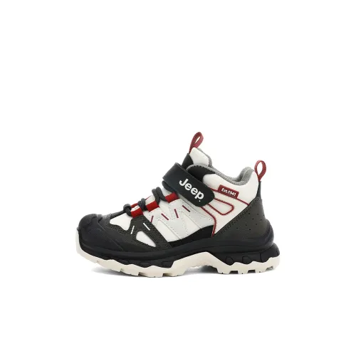 Jeep Endless Run Collection Амортизация и Дышащий MID Топ Беговые кроссовки Бежево-серый Бегониево-красный Детский