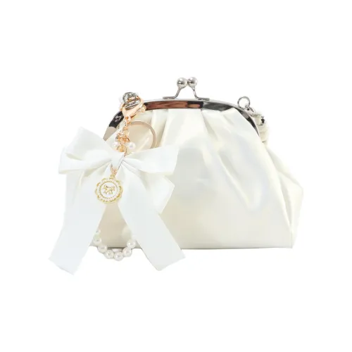 OTA ПУ (полиуретан) Маленькая квадратная сумка сумка через плечо сумка на плечо средний размер женская перламутровый белый