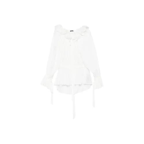 Ann Demeulemeester FW25 Длинное Платье с Длинными Рукавами Женское