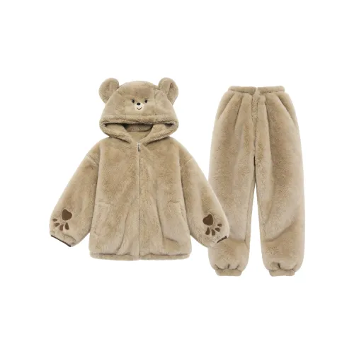 QIAOYUN Медведь Женские Пижамные Комплекты