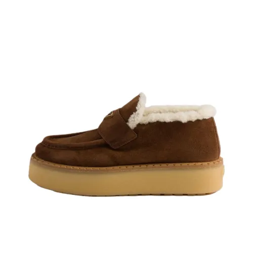 PRADA Лоферы 5 см Женские Коричневые