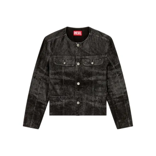 DIESEL Черные Мужские Джинсовые Куртки