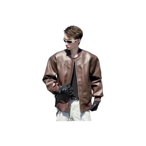TANGQI Пилотная кожаная куртка унисекс