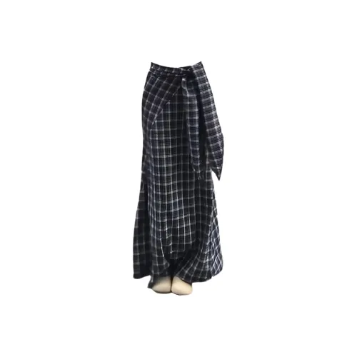 UYH Клетчатый Женские Повседневные Длинные Юбки