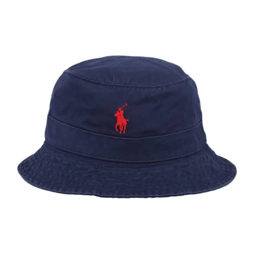 Polo Ralph Lauren Cotton Bucket Hats Унисекс Темно-синий Красный