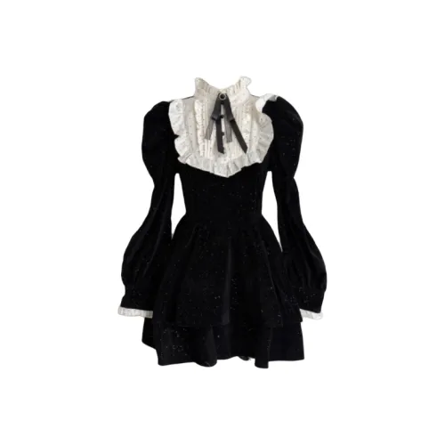 POPO.INFO Длинное платье с длинными рукавами женское