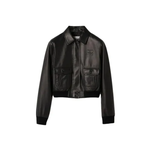MIU MIU Черные Женские Кожаные Куртки
