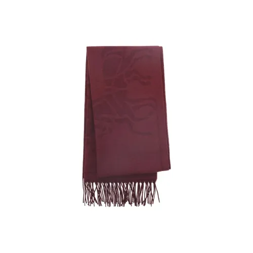 COACH Шарфы из овечьей шерсти вязаные Женские Темно-бордовый