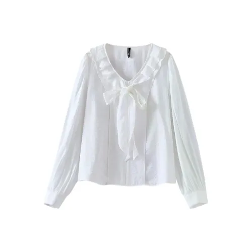 OUNIXUE Белые Женские Рубашки