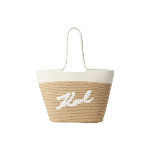 KARL LAGERFELD Полиэстер и Хлопок Сумка Женская Хаки и Белая