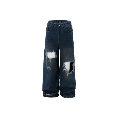 Ant Studio Темно-синий Унисекс Джинсы