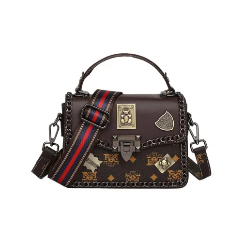 PT'SON PVC Сумка Стандартная Женская Кофейная Экрю