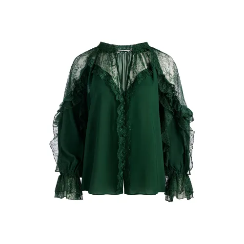 ALICE+OLIVIA ALEENA Кружевная Блоуза Рубашка Женская