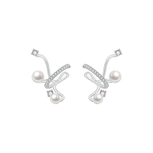 ZEGL Искусственный жемчуг Нижняя заколка Серьги On Женские