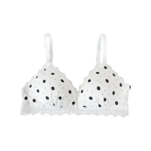 HAPG Черный Гороховый узор Женские Бюстгальтеры