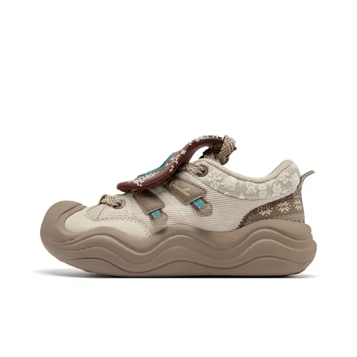 QIAODAN Амортизация противоскользящий легкий низкий топ повседневная обувь женские бежевый умбра