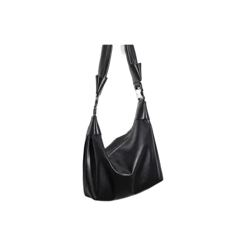 SHIZIYOUA Сумка через плечо из коровьей кожи унисекс черного цвета