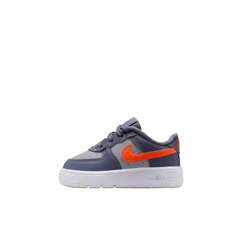 Nike Air Force 1 Low Топ Обувь для малышей Серый синий оранжевый Infant And Toddler