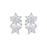 Сверкающие ушные манжеты в форме звезд [1 пара]